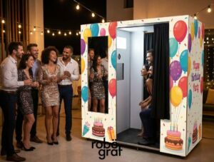 Cabine Photobooth Robograf lors d’un anniversaire